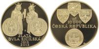 10000 Koruna 2012 (1 Unce - Au 999.9/1000) - Zlatá bula sicilská