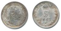 5 kr. 1867 A       "RR"_tém.