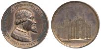 F.Broggi - medaile k 500.výr.zahájení stavby katedrály 1386 - 1886