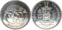 50 Bolivares 1975 - Pásovec      Y. 47   Ag 925   35