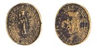 Olomouc, Svatý Kopeček 1732 Madona/monogram mosaz, 19x22mm,Taul 177, bez.o.