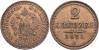2 Krejcar 1851 B