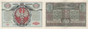 50 Marka 1917 - německá okupace