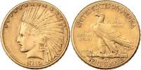 10 Dolar 1912 S - hlava mladého indiána