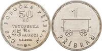 Vstupenka na 45.aukci 4.3.2000 - důlní vozík č.1
