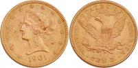 10 Dolar 1901 - hlava Liberty