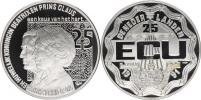 25 Ecu 1991 - královna Beatrix a princ Claus      KM X 37