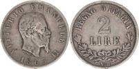 2 Lire 1863 N BN KM 16