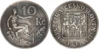 10 Kč 1933        "Falzum"   patin. kov Sn+Pb ?   11