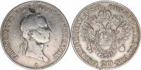 20 kr. 1831 A - vlající stuhy_nad hlavou nálitek