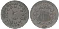 5 Cent 1867 - štít ve věnci