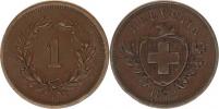 1 Rappen 1872 B          "R"