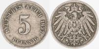 5 Pfennig 1897 G        "R"_tém.