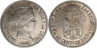 40 Centimos 1866 - 6ti cípá hvězdička        Ag 810  5