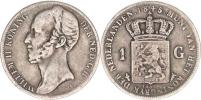 1 Gulden 1845              KM 66   Ag 945