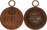 Friedrich Wilhelm II. - medaile "VERDIENST UM DEN STAAT" 1912 bronz Nim. obr. 1843; raž. ouško